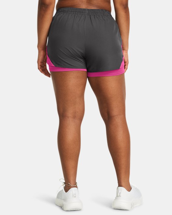 Women's UA Fly-By 2-in-1 Shorts, Gray, pdpMainDesktop image number 1